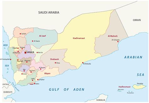 Yemen: Governorates, Major Cities & Villages .